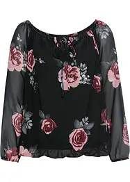 Bluse med snøring, bonprix