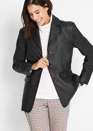 Lang blazer i skinnimitasjon, bonprix