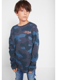 Langermet genser med kamuflasjetrykk , gutt, bpc bonprix collection
