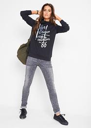 Sweatshirt med glittertrykk, John Baner JEANSWEAR