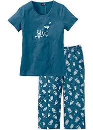 Capri pyjamas med korte ermer, bonprix