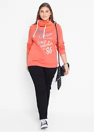 Sweatshirt med glitterprint, bonprix