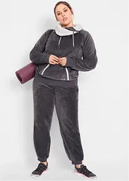 Fleece-joggebukse med komfortlinning, bonprix