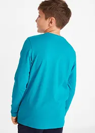 Langermet topp i ren økologisk bomull (2-pack), bonprix