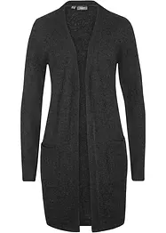 Lang bouclé-strikkejakke, bonprix