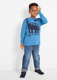 Langermet topp med dinosaurtrykk, gutt, bpc bonprix collection