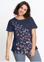 T-shirt med sommerfugltrykk, RAINBOW