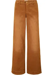 Kordfløyelsbukse med stretch, Wide, bonprix