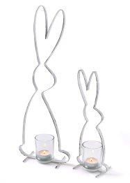 Telys holder i hare-form (2-delt sett), bpc living bonprix collection