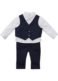 Babyskjorte + vest + bukse (3-delt sett), bpc bonprix collection
