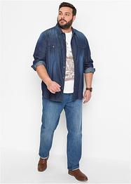 Langermet jeansskjorte, Slim Fit, John Baner JEANSWEAR