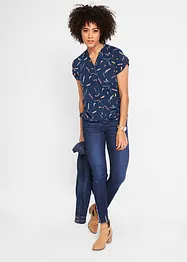 Kortermet bluse med print, bonprix