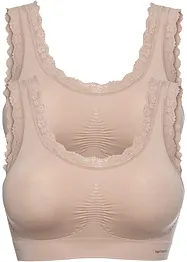 Feel Comfort Seamless bustier (2-pack), bonprix