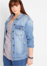 Jeansjakke med ribbet innfelling i sidene, bpc bonprix collection
