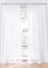 Transparent, ensfarget gardin med struktur (1 del), bpc living bonprix collection