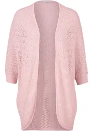 Lang cardigan med hullmønster, bonprix