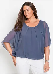 Chiffonbluse med topp under, bonprix