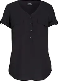 Bluse i viskose, kort arm, bonprix