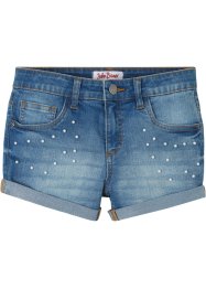 Jeans-shorts med perler til jente, John Baner JEANSWEAR