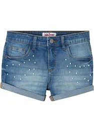 Jeans-shorts med perler til barn, bonprix