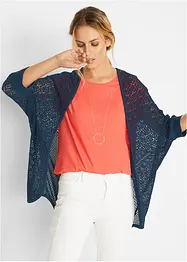Lang cardigan med hullmønster, bonprix