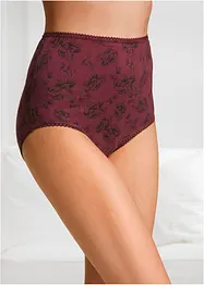 Høy truse med økologisk bomull (4-pack), bonprix