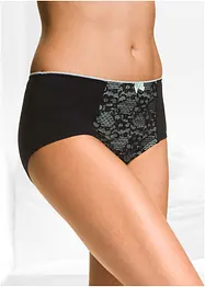 Høy truse med økologisk bomull (4-pack), bonprix