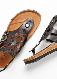 Behagelig sandal i skinn, bonprix