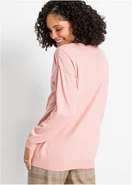 Oversized genser med V-hals, bonprix