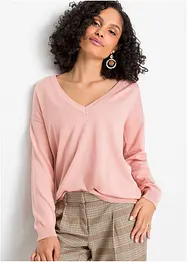 Oversized genser med V-hals, bonprix