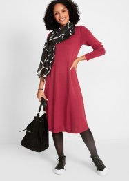 Knelang strikket kjole med utsvingt passform, bpc bonprix collection