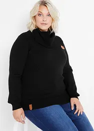 Finstrikket genser med vid, høy hals, bonprix