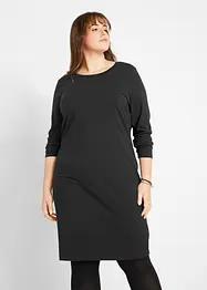 Figurnær jerseykjole i bomull med stretch (2-pack), bonprix