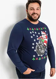 Langermet topp med julemotiv, Slim Fit, bonprix