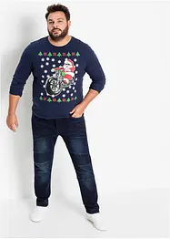 Langermet topp med julemotiv, Slim Fit, bonprix