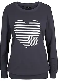 Langermet bomullstopp, print, bonprix