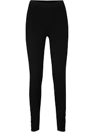 Bomull-leggings med bred komfortlinning og rynking, bonprix