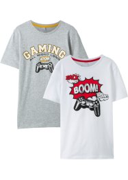T-shirt  til gutt, økologisk bomull (2-pack), bpc bonprix collection