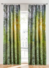 Lystett gardin med skog-print(1-pack), bpc living bonprix collection
