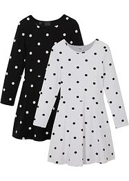 Trikotkjole til jente, med økologisk bomull (2-pack), bpc bonprix collection