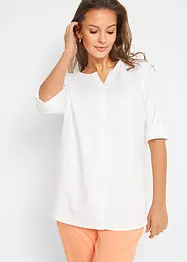 Bluse med lin, 3/4-lang arm, bonprix