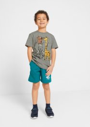 T-shirt til gutt, med vendbare paljetter og kort bukse (2-delt sett), bpc bonprix collection