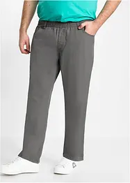 Regular Fit slip on-bukse i ren bomull, Straight (2-pack), bonprix
