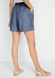 Lett denim-shorts med lin og komfortlinning, ekstra vid, bonprix