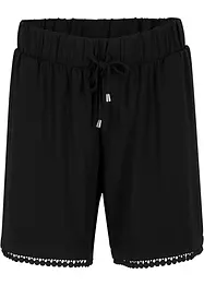 Jerseyshorts i viskosemiks med komfortlinning og blonder, bonprix