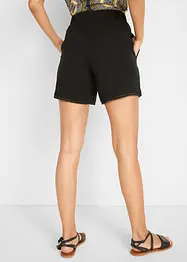 Jerseyshorts i viskosemiks med komfortlinning og blonder, bonprix