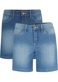 Stretchy jeansshorts, 2-pack, John Baner JEANSWEAR