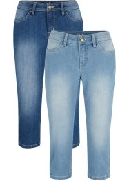 Stretchy capri-jeans, 2-pack, John Baner JEANSWEAR