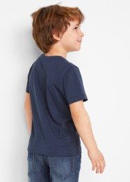 T-shirt med trykk, til gutt, økologisk bomull (2-pack), bpc bonprix collection