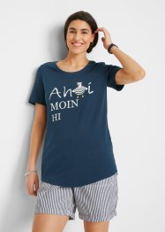 Bomulls-T-shirt med maritimt trykk, bpc bonprix collection